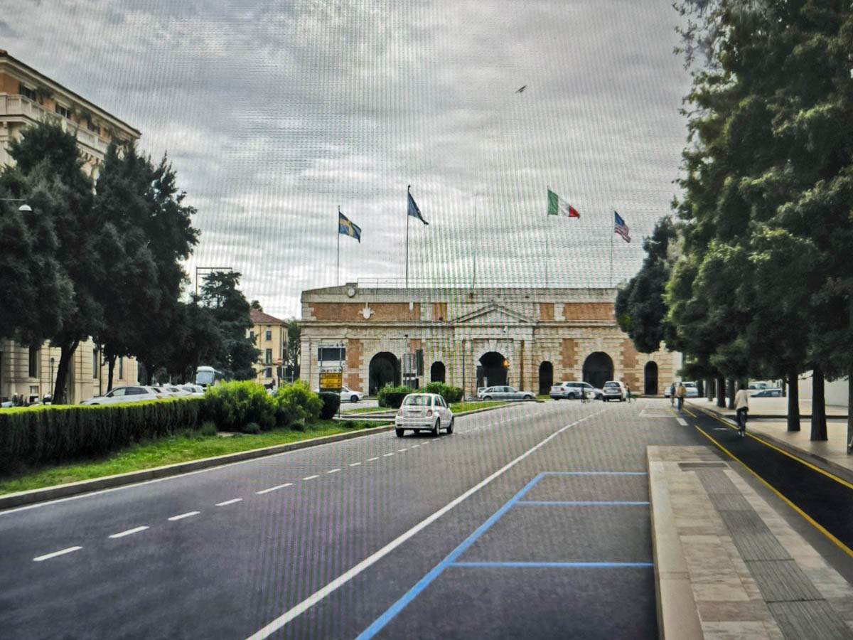 Corso Porta Nuova riqualificazione - lato porta - DOPO