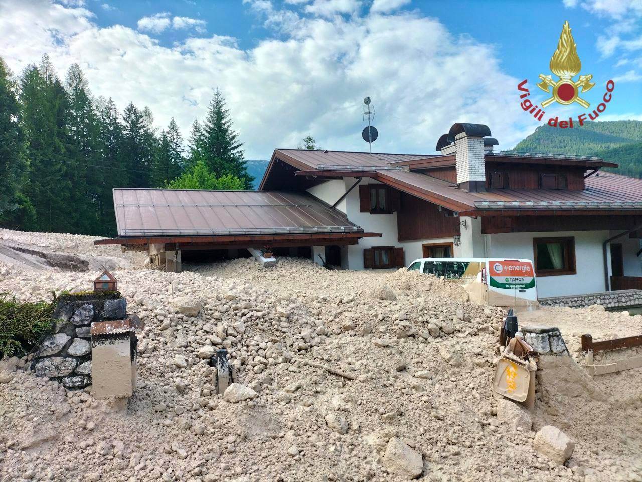 Frana Borca di Cadore Belluno maltempo