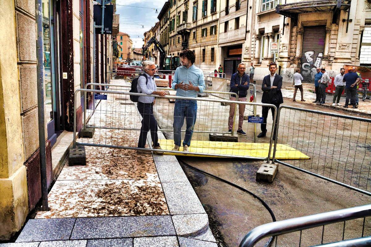 Cantiere Veronetta - marciapiedi via XX Settembre - 25-07-2025