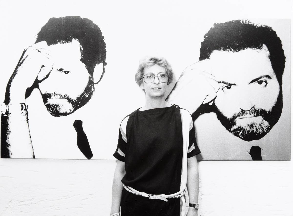 Hélène de Franchis nel 1983 per la mostra Gianni Versace. Dieci anni di creatività