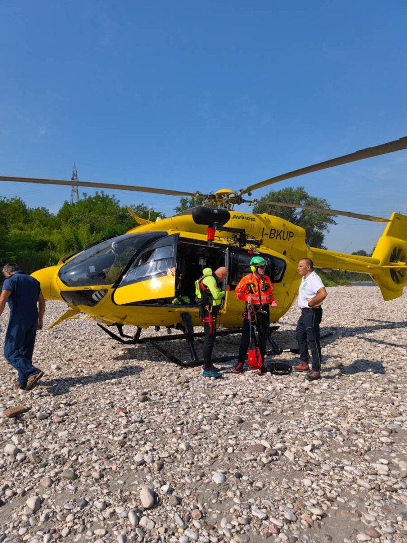 Addestramento SUEM 118 elisoccorso recupero Adige