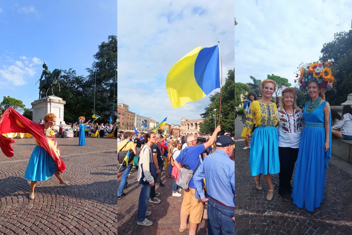 Giornata indipendenza Ucraina manifestazione Verona