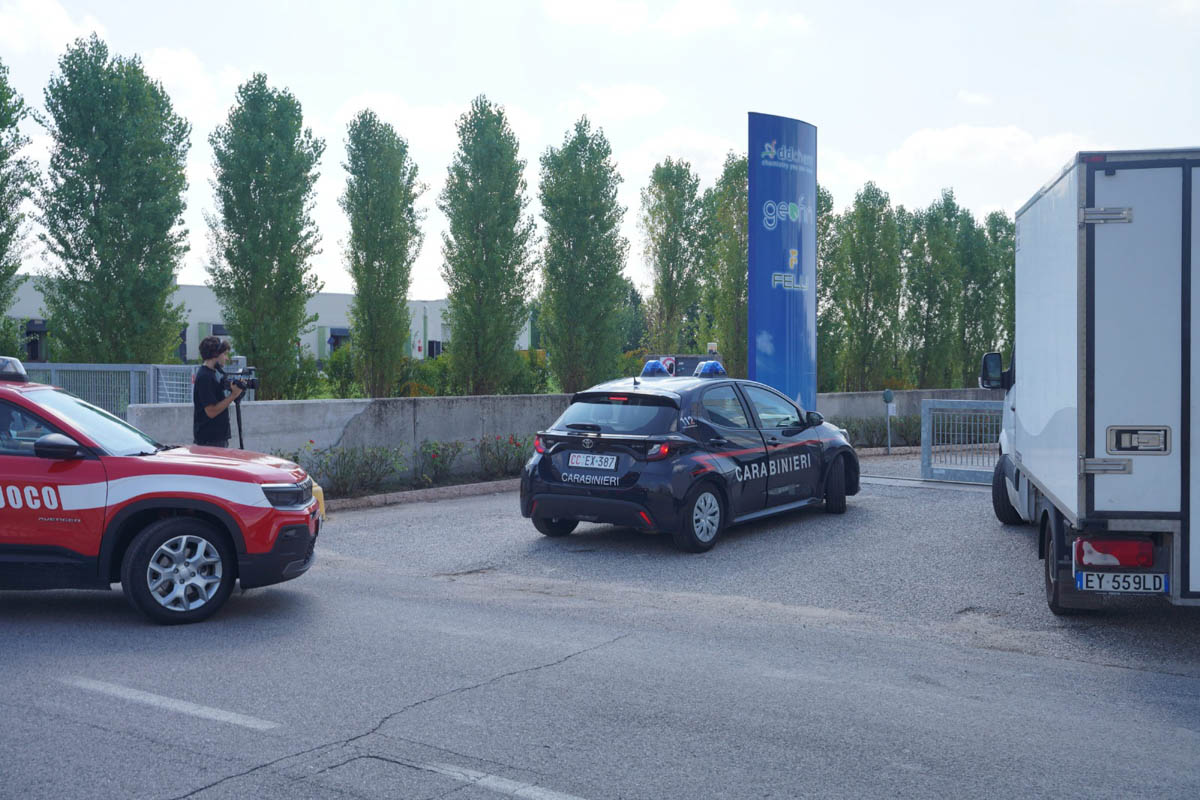 Incendio Geofin Oppeano - Vigili del fuoco indagini