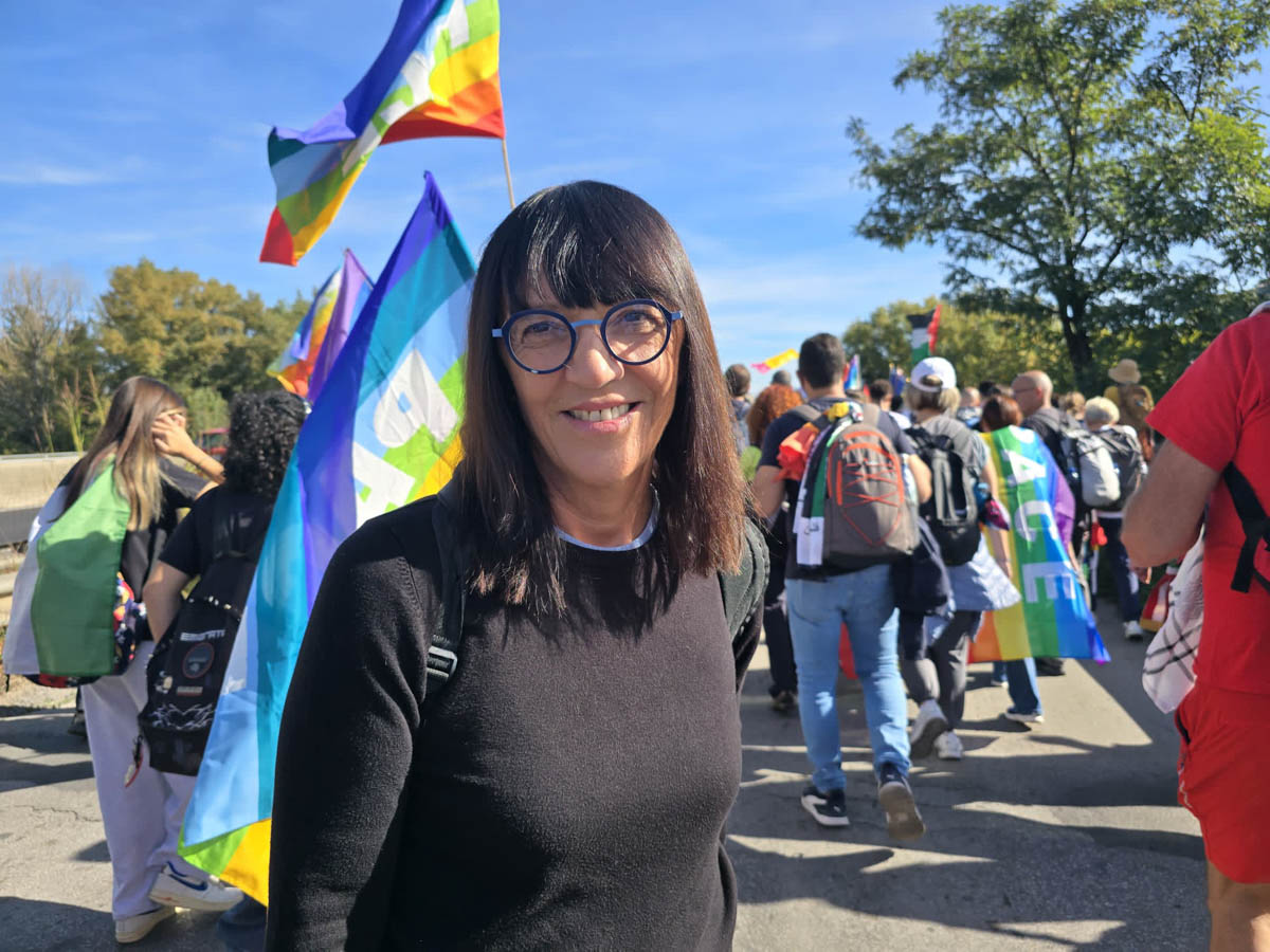 Anna Maria Bigon alla Marcia per la Pace