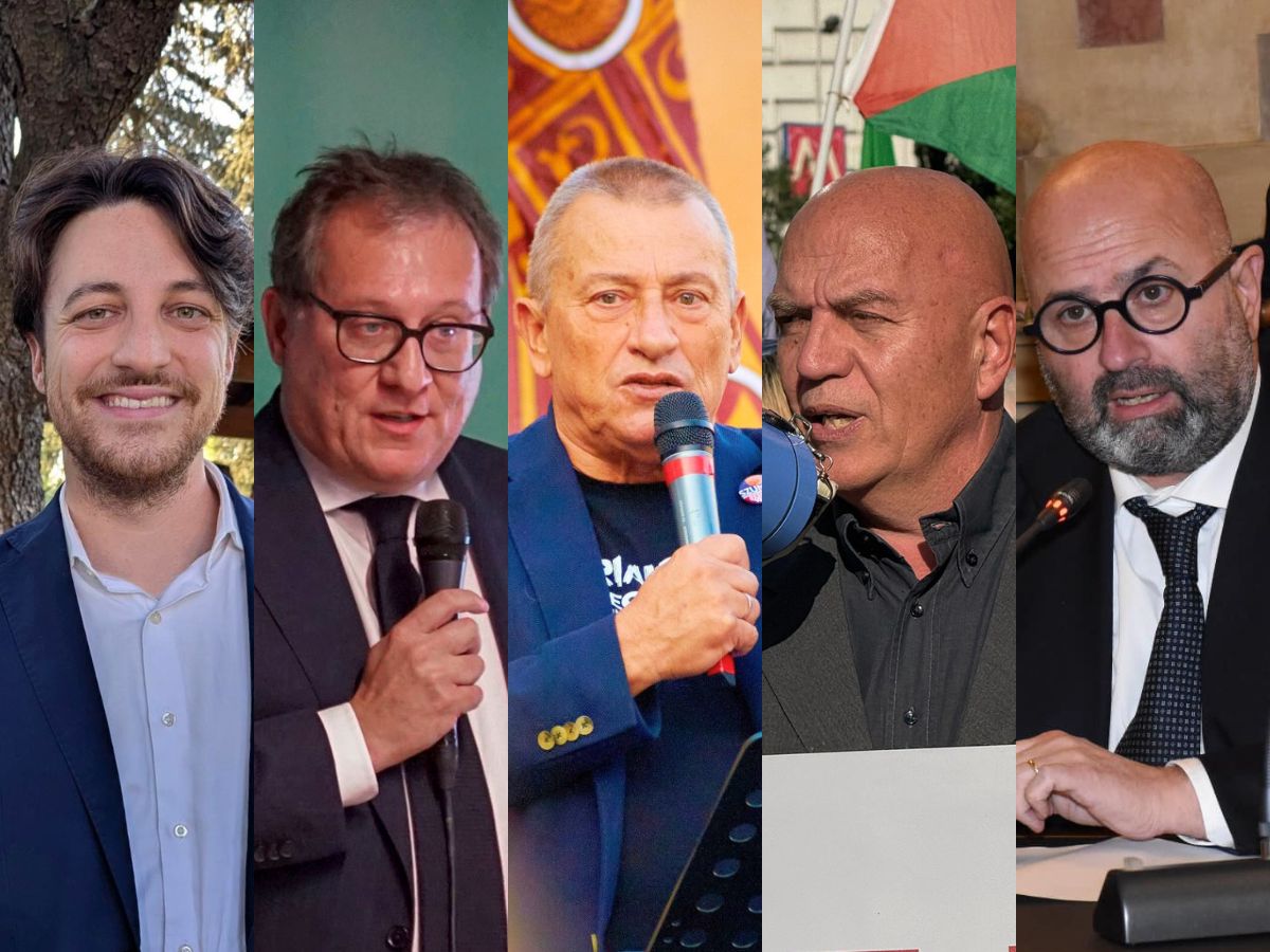 Candidati elezioni regionali Veneto - Alberto Stefani, Giovanni Manildo, Riccardo Szumski, Marco Rizzo, Fabio Bui