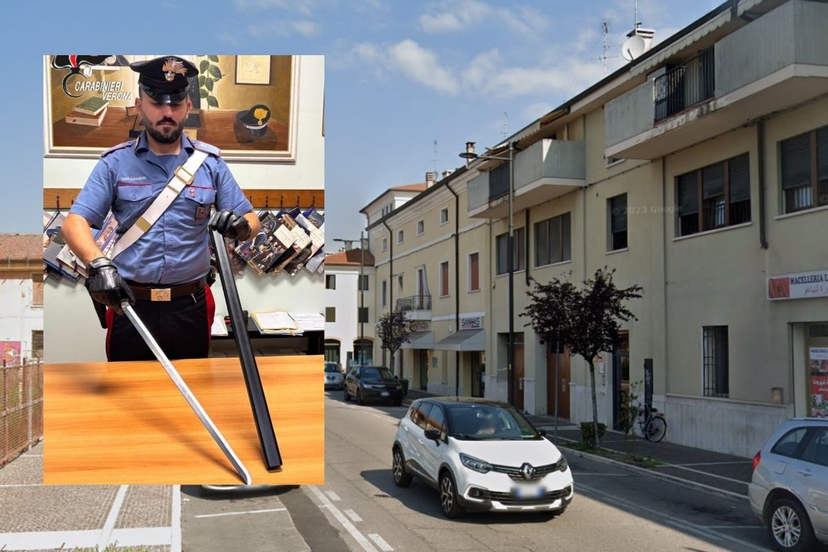 Carabinieri Legnago katana collage