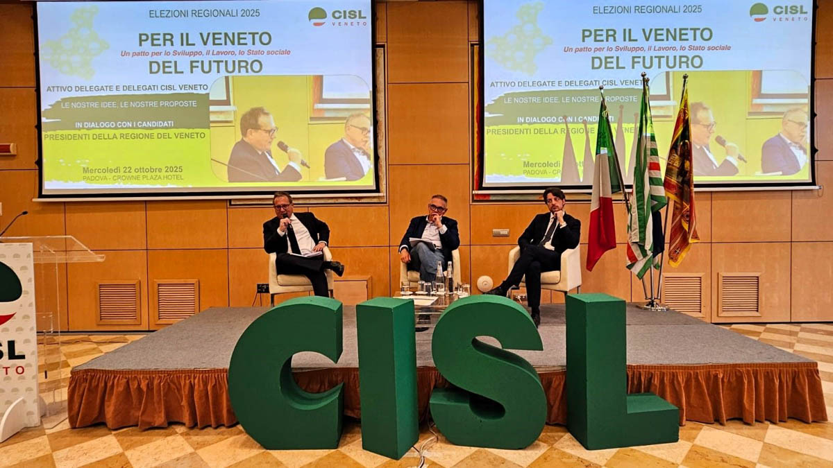 Cisl Veneto a confronto confronto con i candidati alle elezioni regionali del Veneto Manildo e Stefani