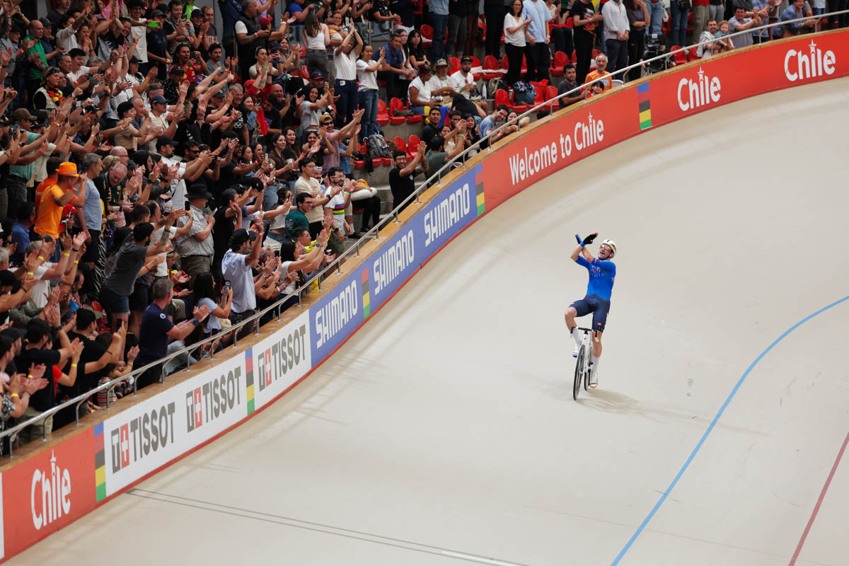 Elia Viviani - Oro mondiale eliminazione 2025 (Foto SWpix - UCI)