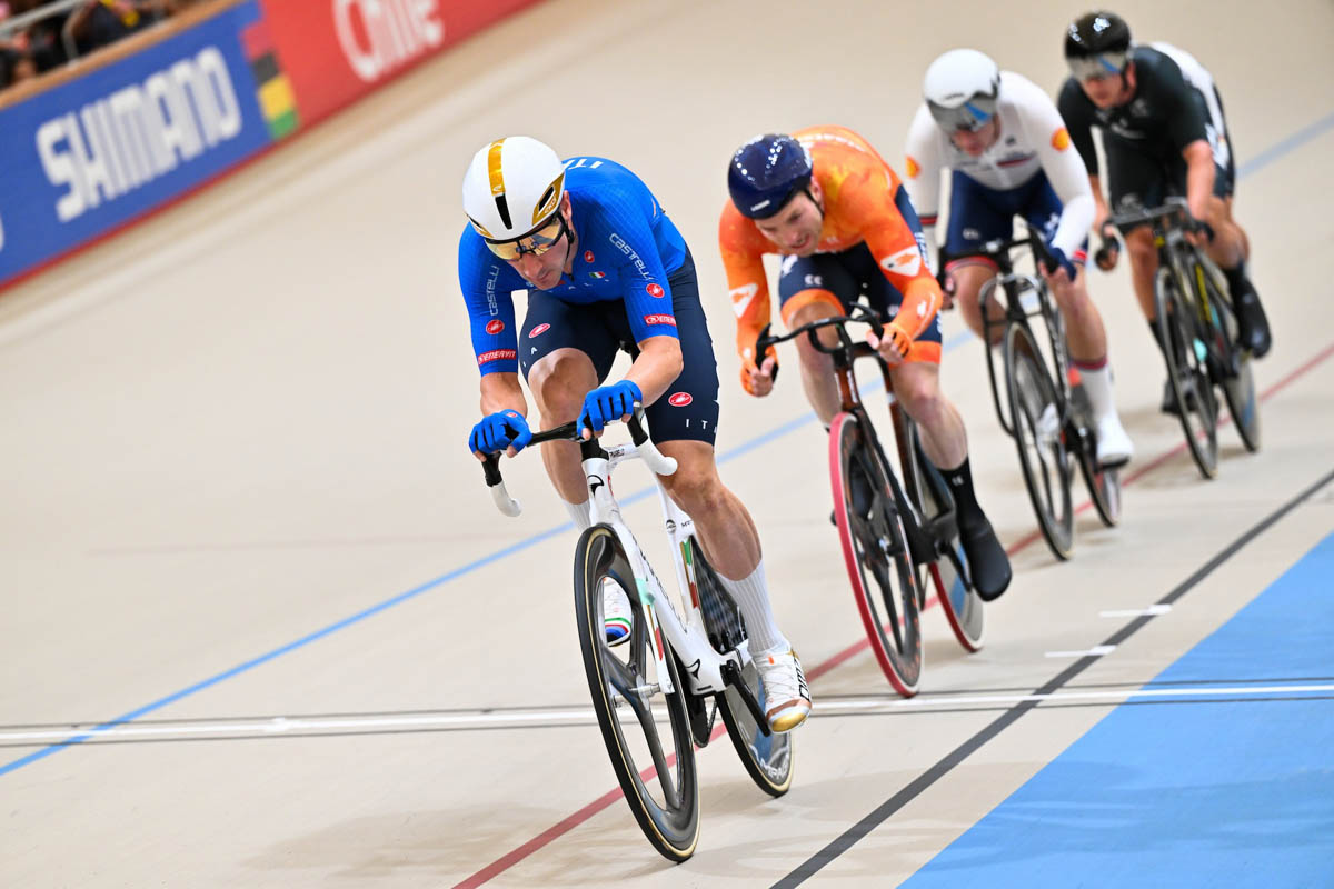 Elia Viviani - Oro mondiale eliminazione 2025 (Foto SWpix - UCI)