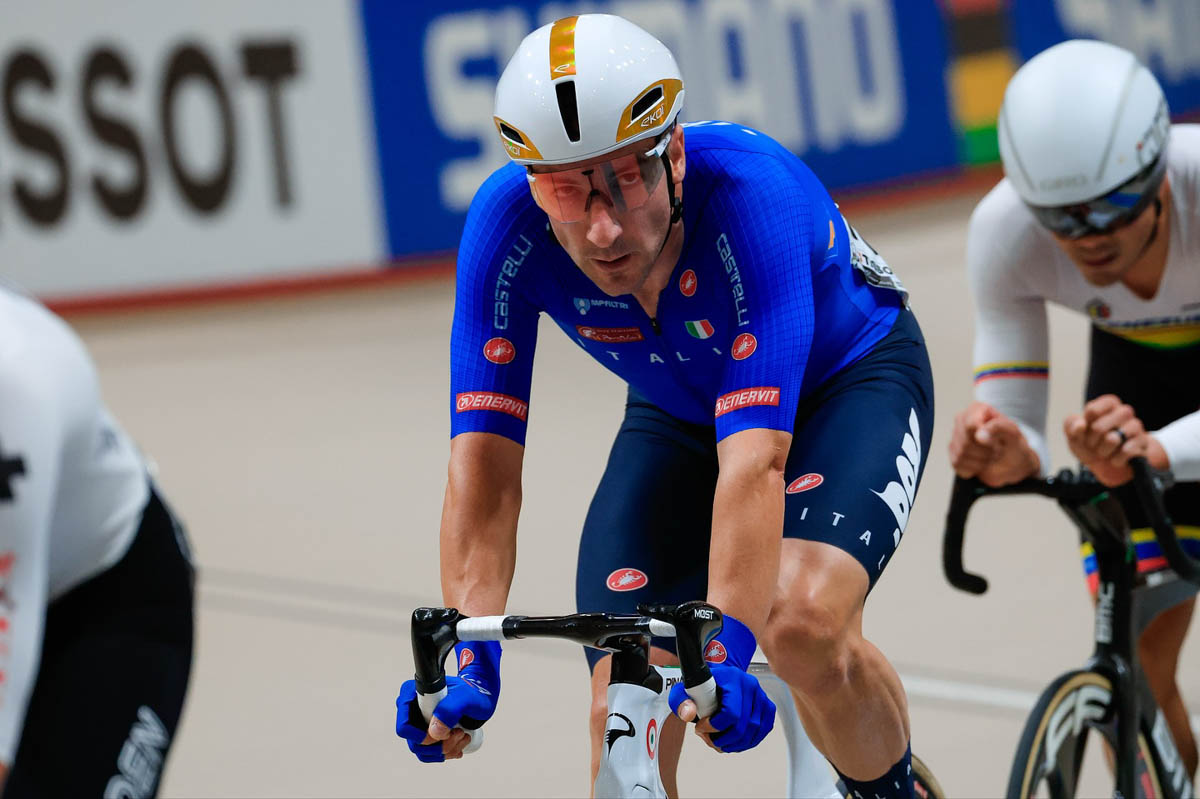 Elia Viviani ai mondiali in Cile - Foto SprintCycling dalla pagina Facebook di Federciclismo