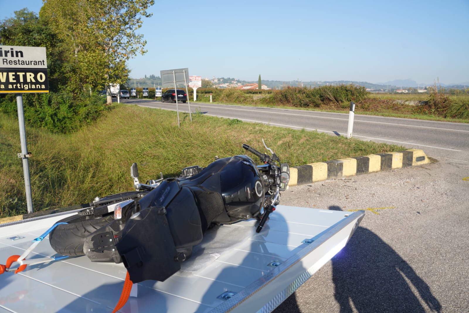 Incidente Sona moto-auto