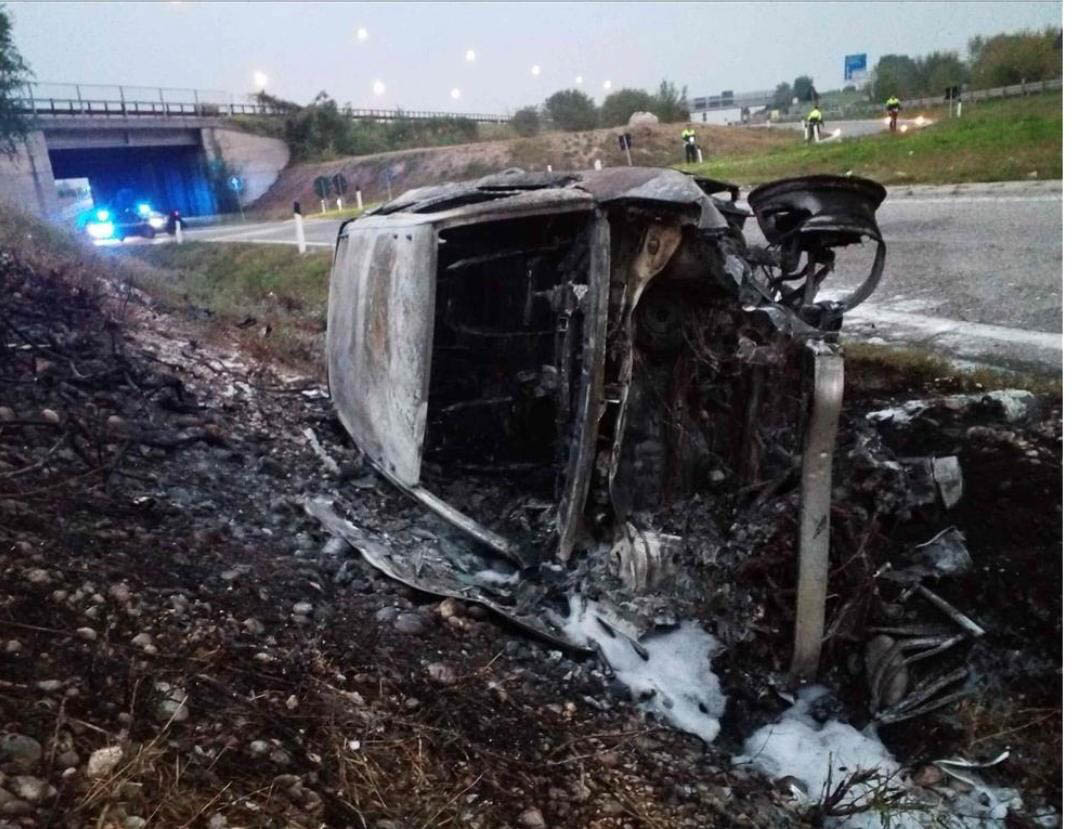 Incidente con incendio tangenziale sud Verona