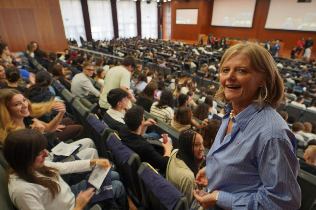 Rettrice Chiara Leardini - Incontro con gli studenti dell'Università di Verona (1 ottobre 2025)