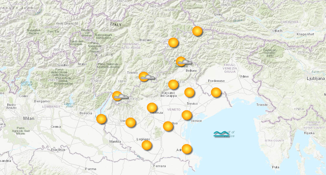 meteo veneto 18-10-2025