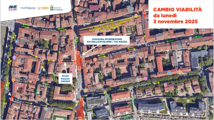 Cantieri Veronetta Via Mazza Via Dell'Artigliere