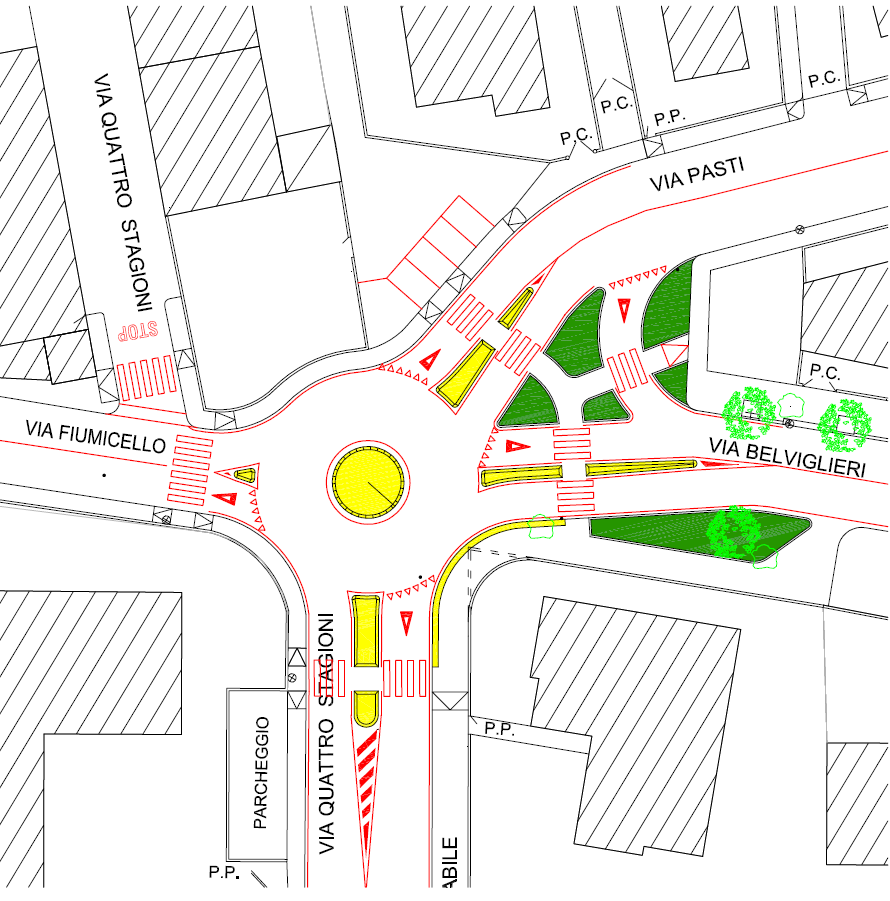 Planimetria rotatoria Borgo Venezia