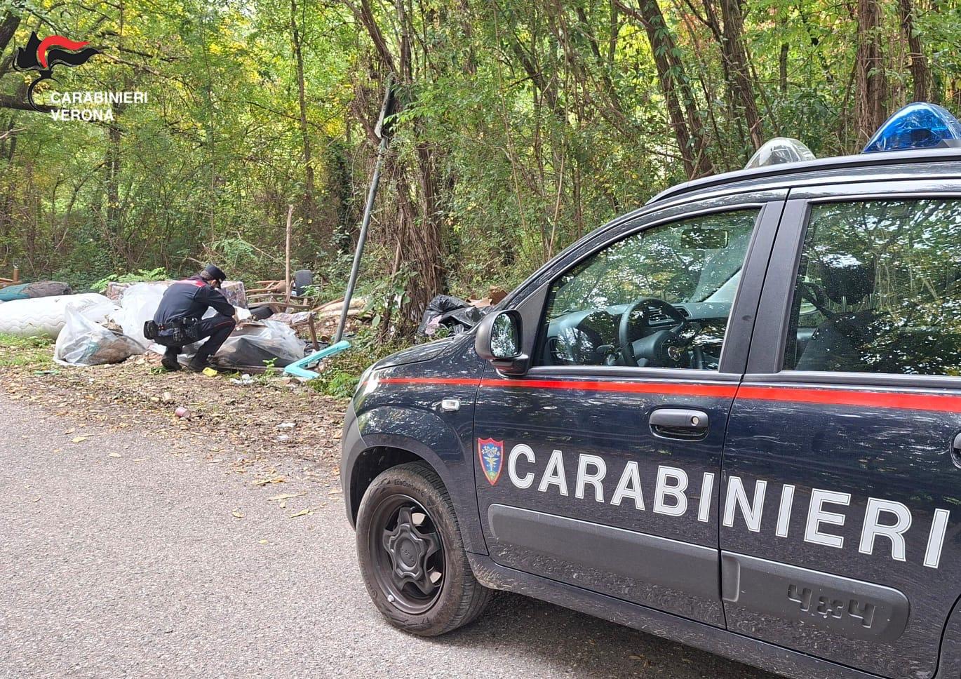 Carabinieri Verona discarica abusiva Strada delle Trincee (2)