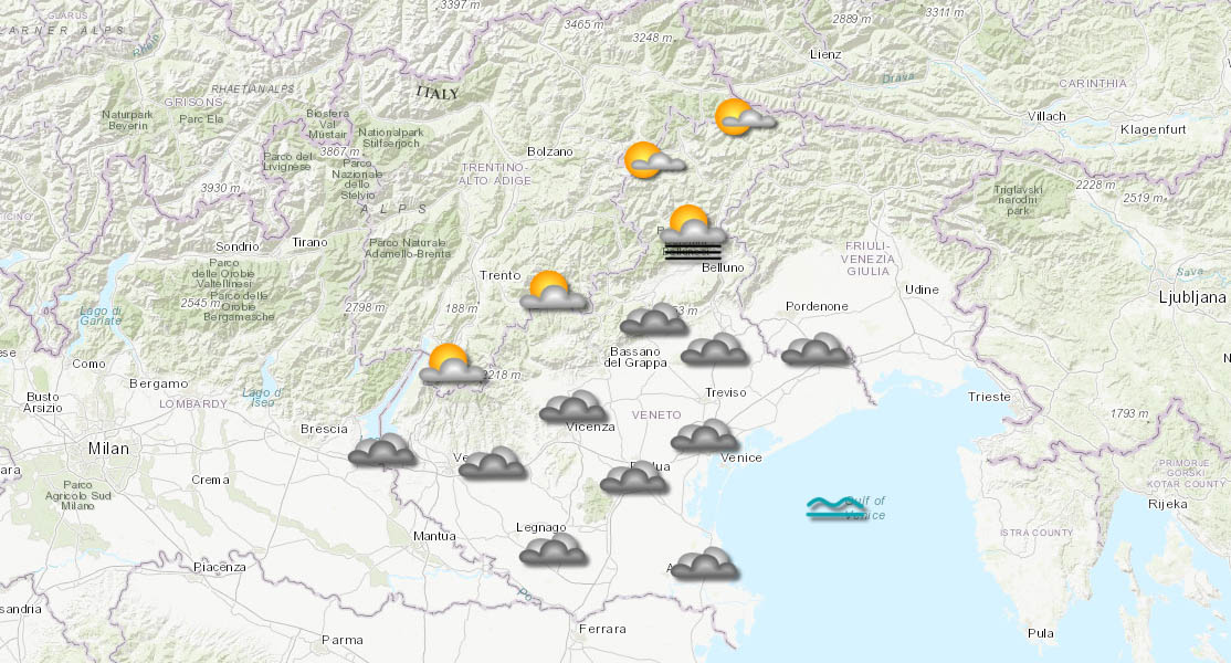 meteo veneto 22-12-2025