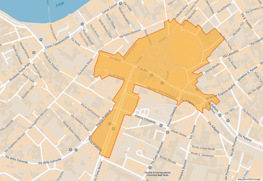 Area gialla Verona - cerimonie olimpiche