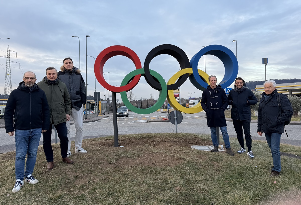 Cerchi olimpici Affi Milano Cortina 2026
