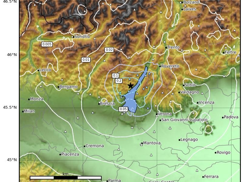 Scossa terremoto lago di Garda