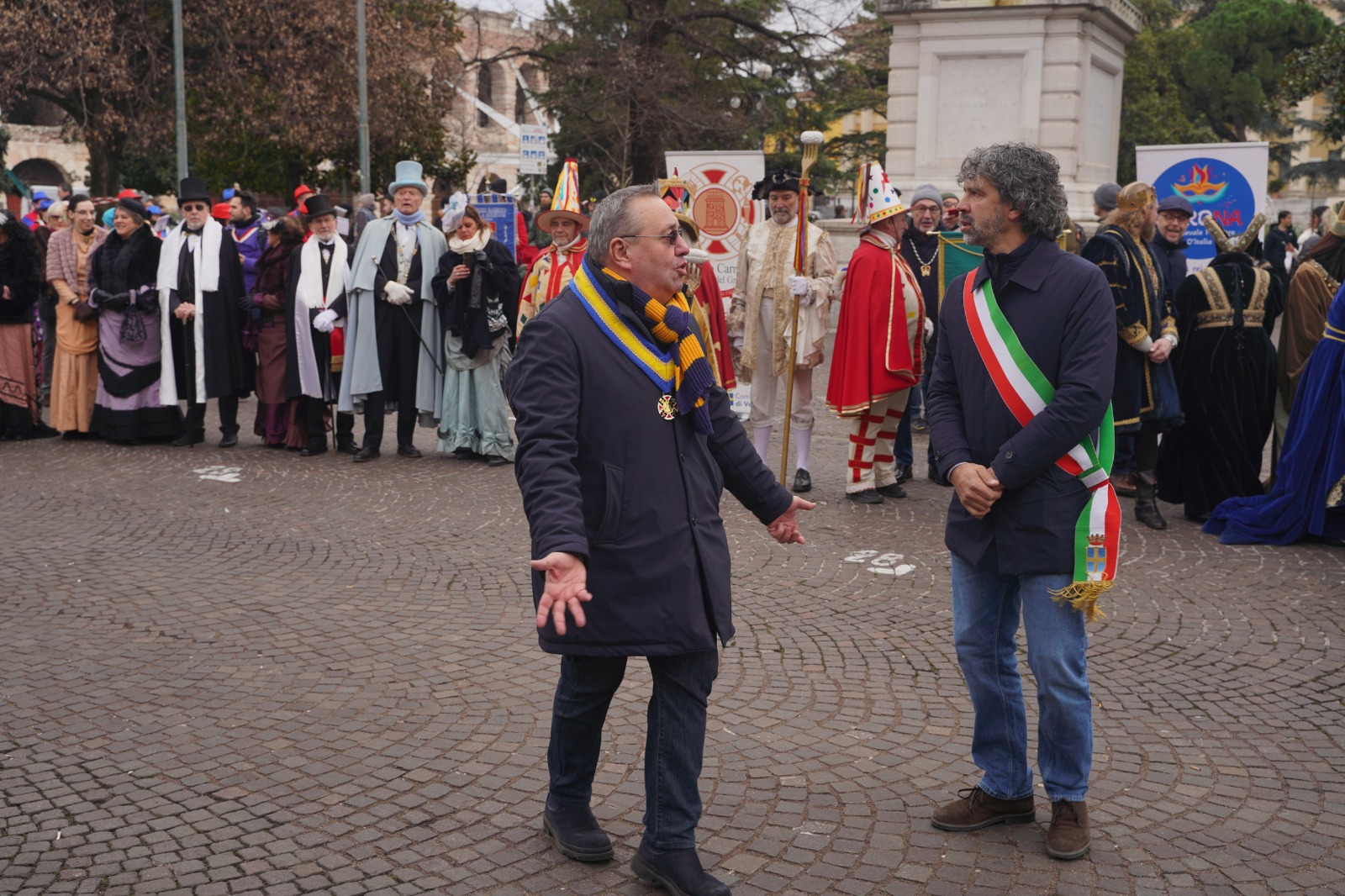Apertura 496esimo Bacanal del gnoco (6 gennaio 2026). Presenti Valerio Corradi e il sindaco Damiano Tommasi