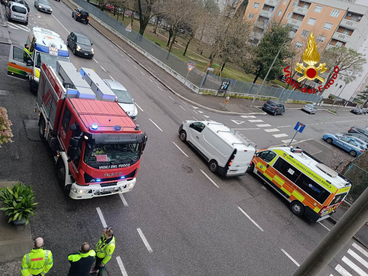 I soccorsi in via Banchette a Verona