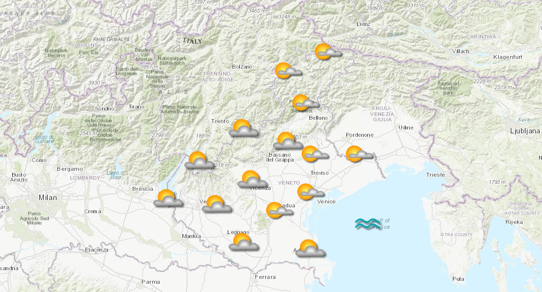meteo veneto 19-01-2026