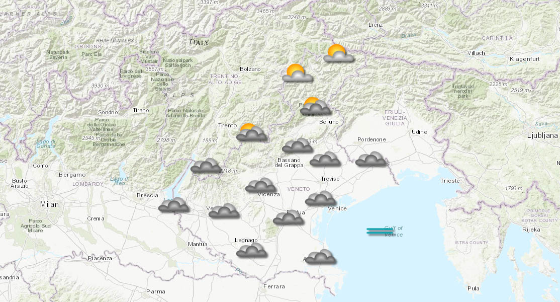 meteo veneto 23-01-2026