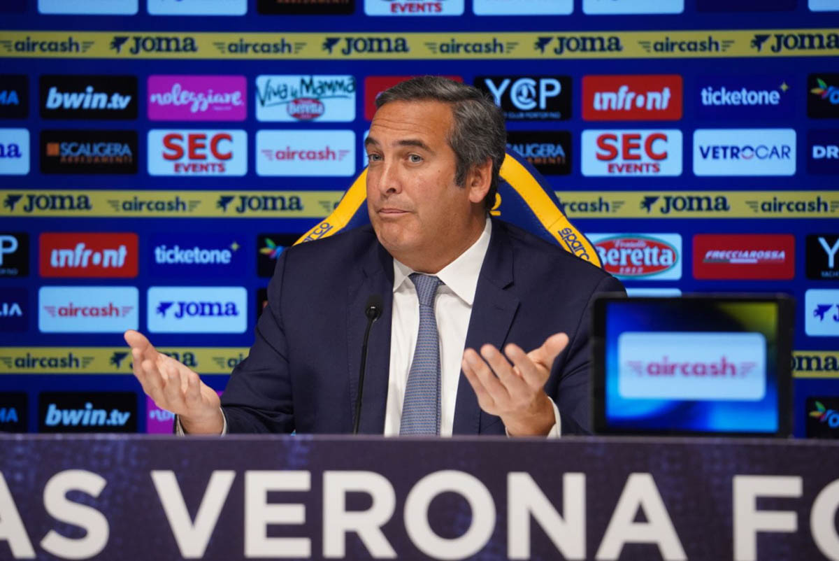 Il Presidente Esecutivo dell'Hellas Verona Italo Zanzi