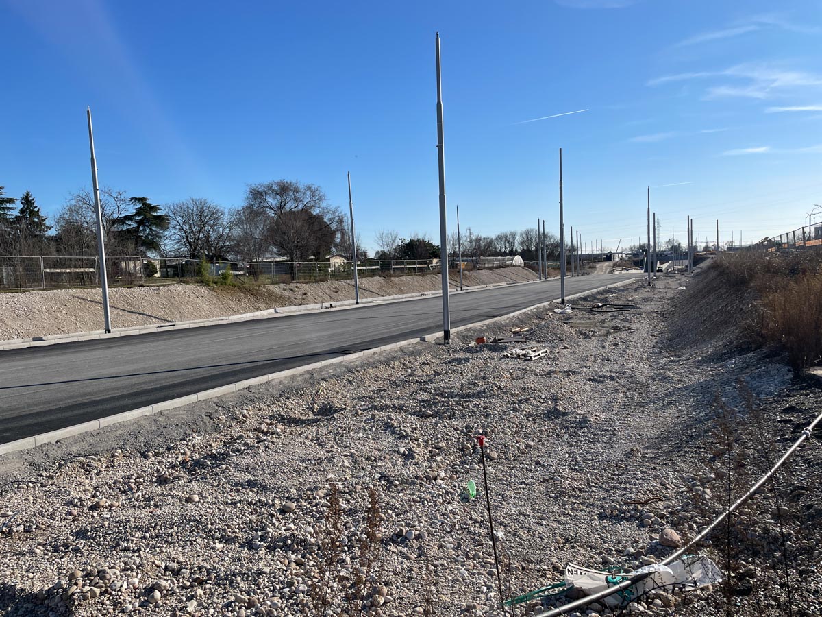 Verona, cantiere filovia alla Genovesa (18 febbraio 2026)