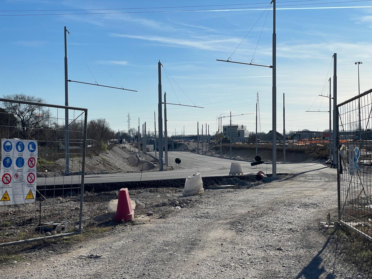 Verona, cantiere filovia alla Genovesa (18 febbraio 2026)