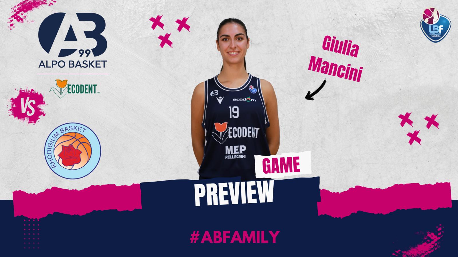 Pre gara Giulia Mancini - ecodent alpo basket