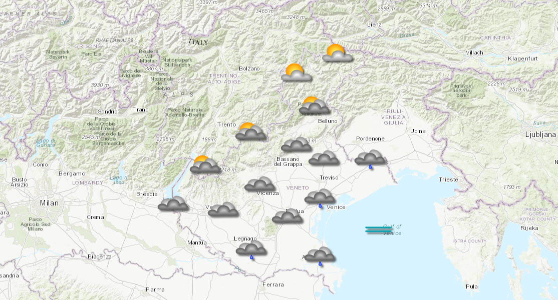 meteo veneto 09-02-2026