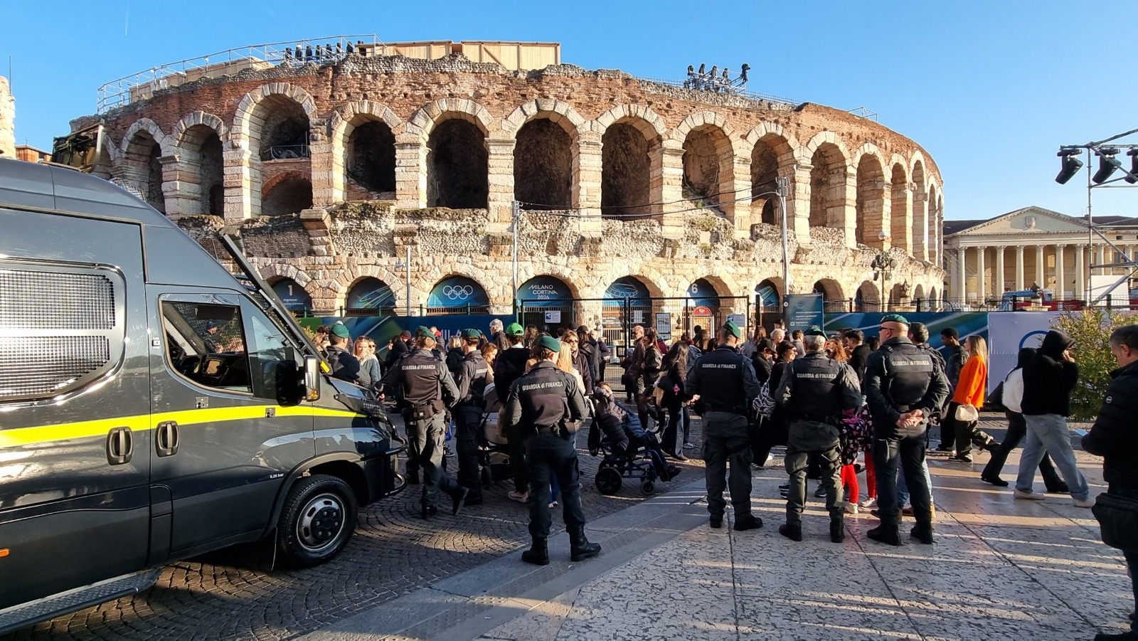 Olimpiadi Milano Cortina 2026 - Piazza Bra e Arena di Verona pronte per la cerimonia di chiusura